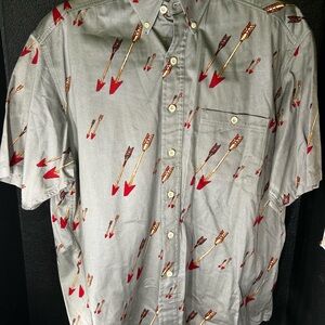 Barnfly Arrow Print Gray Men's Shirt size M